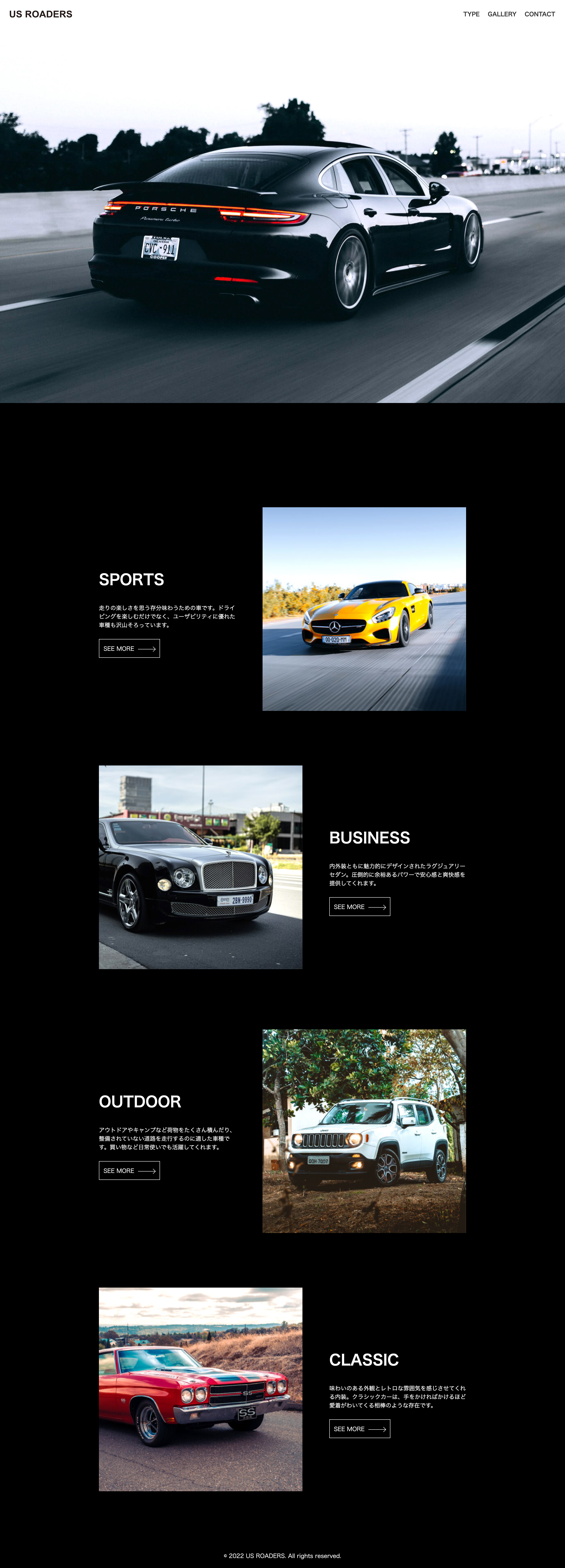 架空ディーラーサイトの全体画像